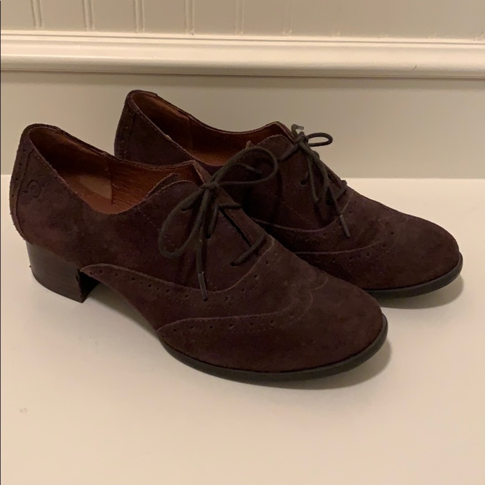 Brown leather Born ladies shoes